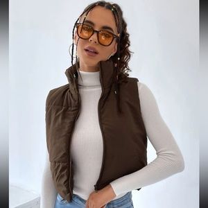 Brown Puffer Vest